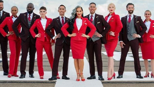 Havayolu şirketi personellerine kıyafeti serbest bırakınca içlerinden biri olay oldu