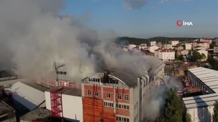 Sultabeyli'de çelik tencere fabrikasında yangın