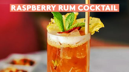 This Vibrant Raspberry Rum Cocktail Is Vacation in a Glass