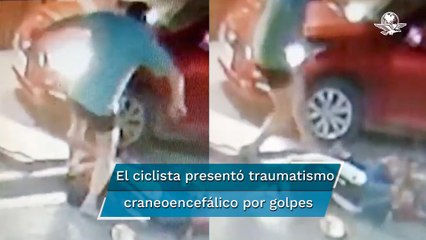Graban fuerte agresión de automovilista contra ciclista en Tehuacán, Puebla