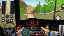 Bus Driving simulator Gameplay on Bumpy Roads with risky turns
