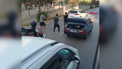 'Yol verme' tartışmasında tüfekle cipe ateş açtığı anlar kamerada
