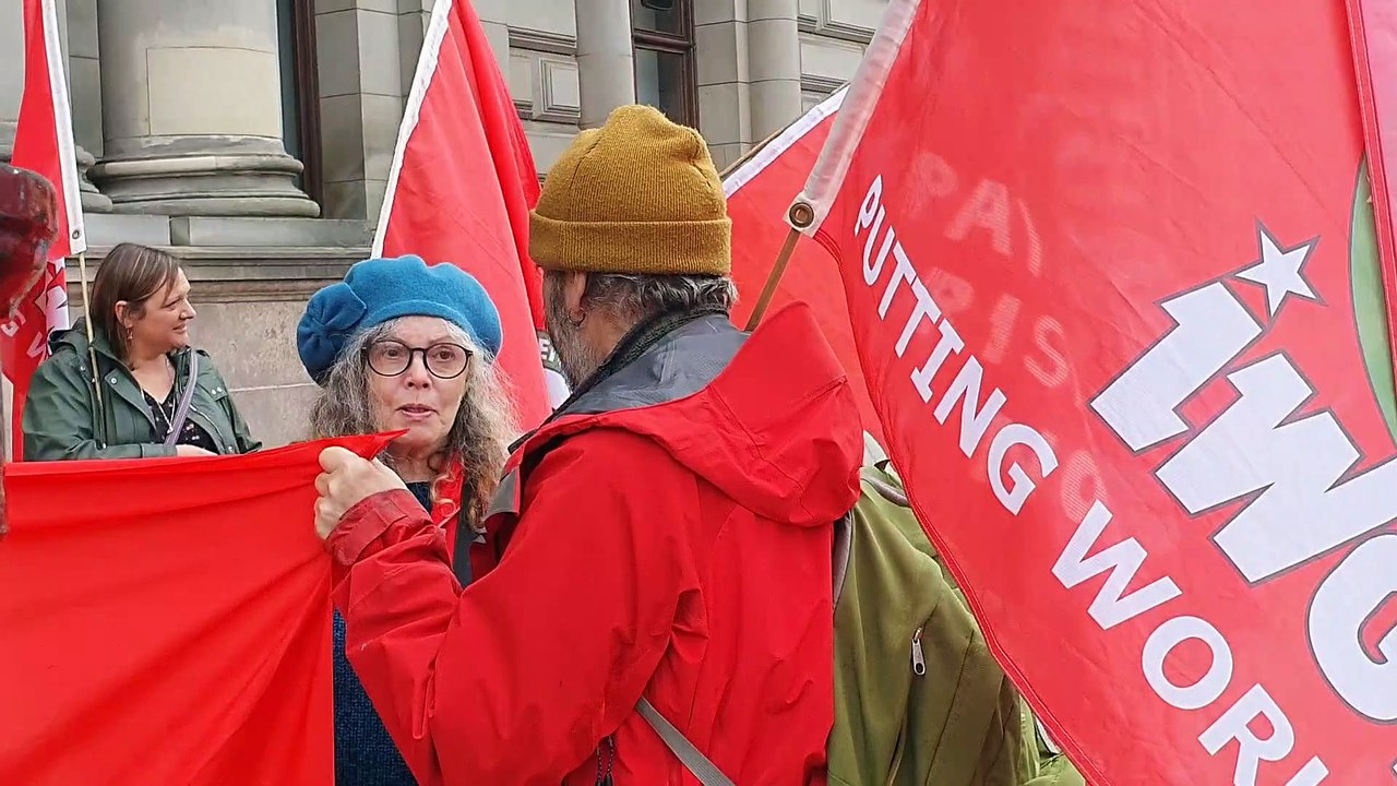 Foster Carers Protest in Glasgow due to decade-long freeze on child allowances. - cost of living crisis