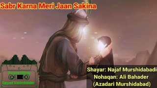 Sabr Karna Meri Jaan Sakina | Shayar: Najaf Murshidabadi | Nohaqan: Ali Bahader - Azadari Murshidabad | Old Noha lyrics | Purane Nohay