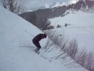 freeride aux Carroz combe de l'airon