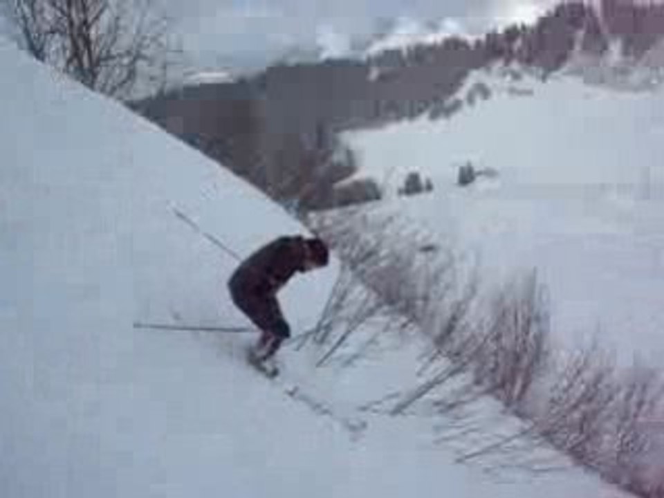 freeride aux Carroz combe de l'airon