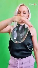 Finnish lady's fascinating soap bubble trick is a real JAW-DROPPER