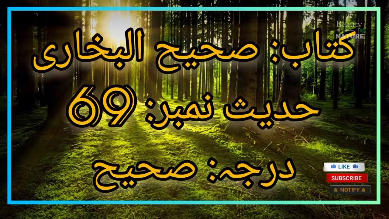 Sahih Bukhari Hadees No.69  Hadees Nabvi in Urdu  Bukhari Hadees  Beauty of NatureAR