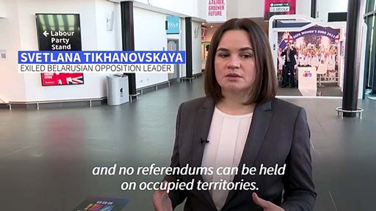 Belarus opposition leader says Lukashenko in 'difficult situation' with referenda in Ukraine