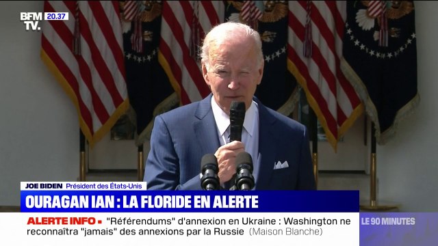 Ouragan Ian en Floride: Évacuez quand on vous l'ordonne et soyez prêts à affronter la tempête quand elle arrivera , demande Joe Biden