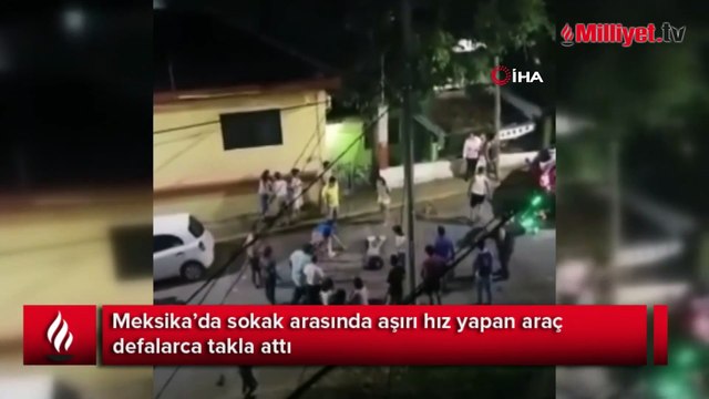 Meksika’da aşırı hız yapan araç defalarca takla attı: 1 ölü, 1 yaralı