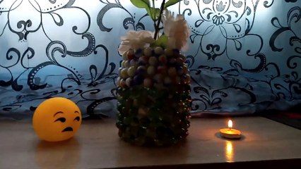 DIY DÉCORATIVE GLASS BALL FLOWERS WITH VASE DIY