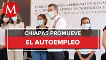 Rutilio Escandón entrega kits para fomentar el autoempleo en Chiapas