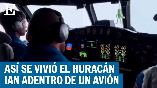 Así se vivió el huracán Ian desde un avión 'caza huracanes'