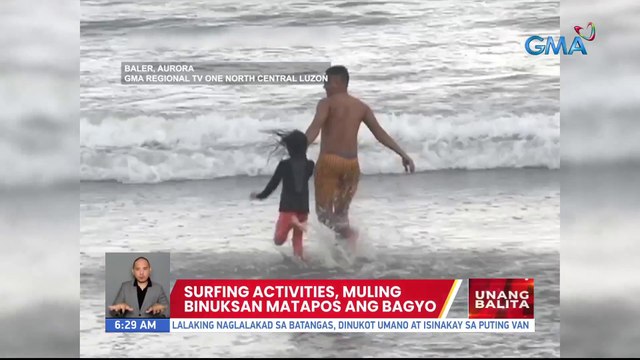 Surfing activities, muling binuksan matapos ang bagyo | UB