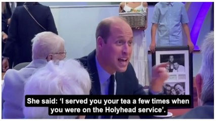 William tells funny story to members of the congregation in Swansea