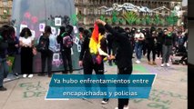 Integrantes del Bloque Negro hacen destrozos en marcha a favor del aborto legal 28S