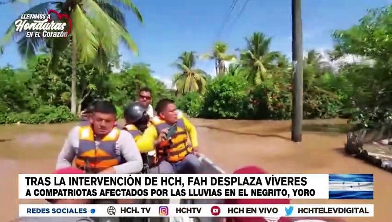 Tras propuesta de HCH, FAH lleva alimentos a hondureños afectados por las lluvias en El Negrito, Yoro