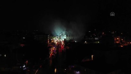 Sultanbeyli'de tencere imalathanesinde yangın çıktı