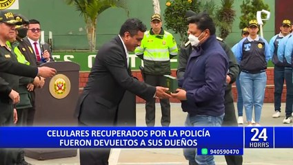 Devuelven celulares robados a sus propietarios tras operativo policial