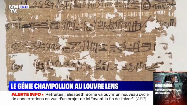Au Louvre-Lens, une exposition sur les traces de Champollion et le secret des hiéroglyphes