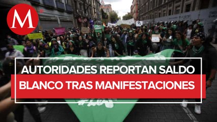 Participan mil 500 mujeres en marcha por aborto legal; reportan saldo blanco