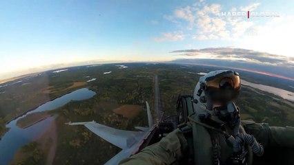 Nefes kesen anlar: Savaş uçakları karayoluna böyle iniş yaptı!