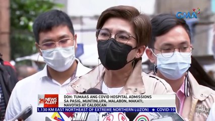 DOH: Tumaas ang COVID hospital admissions sa Pasig, Muntinlupa, Malabon, Makati, Navotas at Caloocan | 24 Oras News Alert
