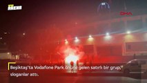 Beşiktaş - Fenerbahçe derbisi öncesi Vodafone Park önünde satırlı kavga!
