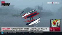 ABD'nin Florida eyaletinde etkili olan 'Ian Kasırgasını' anlatan muhabir son anda kurtuldu!