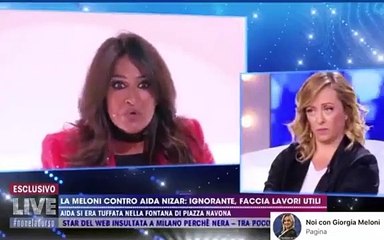 Enfrentamiento entre Giorgia Meloni y Aída Nízar en un programa italiano