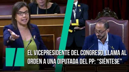 El vicepresidente del Congreso llama al orden a una diputada del PP: “Siéntese”