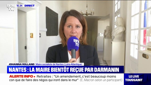 La situation à Nantes est grave : la maire Johanna Rolland évoque l'insécurité dans sa ville sur BFMTV