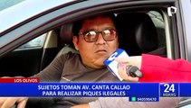 Los Olivos: sujetos toman avenida Canta Callao para realizar piques ilegales