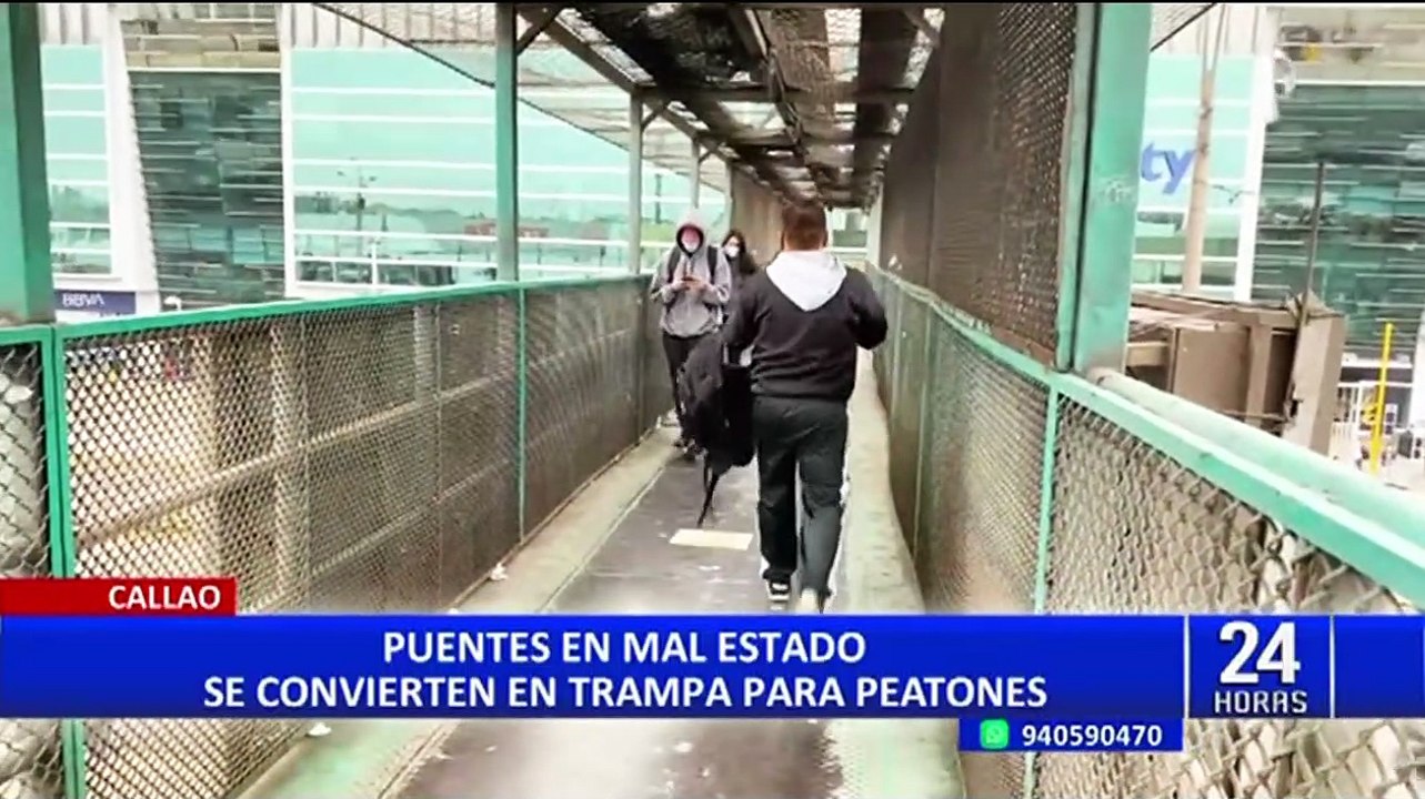 Callao: puentes en mal estado ponen en riesgo la vida de los peatones