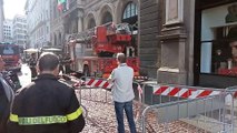 Milano, vigili del fuoco in azione in via Tommaso Marino