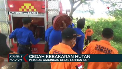 Cegah Kebakaran Hutan Petugas Gabungan Gelar Latihan Sar