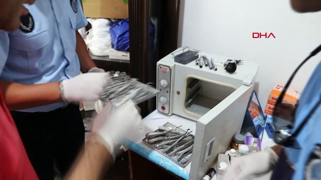 Yabancı uyruklunun merdiven altı diş kliniği mühürlendi