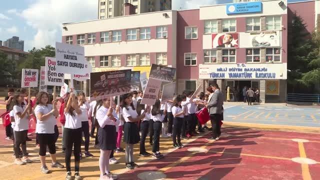 Başkentte Yayalara Öncelik, Hayata Saygı Duruşu etkinliği düzenlendi