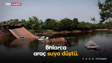 Brezilya'da beton köprü çöktü