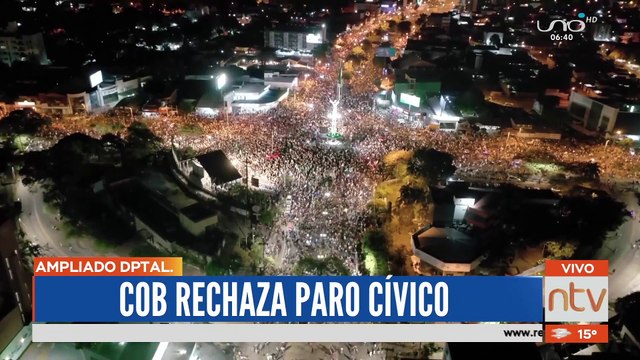 La COB rechaza el Cabildo por el Censo en Santa Cruz y anuncian que no permitirán paro cívico.