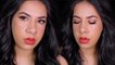 Red bold lip makeup tutorial f.t. Soft Glam Pallete ABH cosmetics