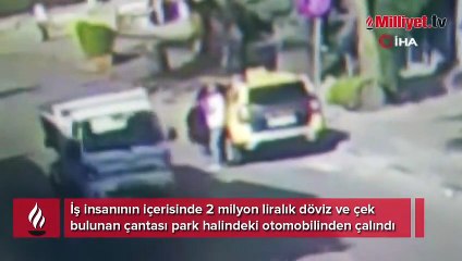 Otomobilden 2 milyon liralık hırsızlık! 250 saatlik kayıt izlendi