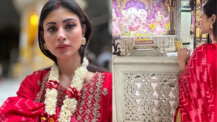 Mouni Roy Iscon Temple Darshan Viral, Red Ethnic Dress में लगी खूबसूरत | Boldsky*Entertainment