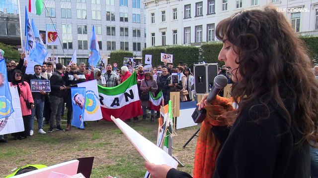 Iran: Protesters gather outside European Parliament, ask EU to do more