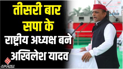 Akhilesh Yadav बने समाजवादी पार्टी के तीसरी बार राष्ट्रीय अध्यक्ष, बीजेपी ने कसा तंज