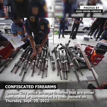Confiscated firearms