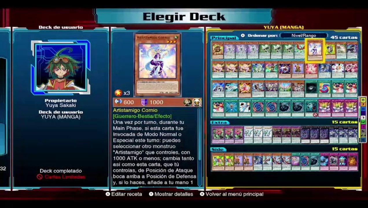Yu-Gi-Oh! Link Evolution Español - Yuya (Manga y Videojuegos) Deck Profile #arcv #pendulumsummon