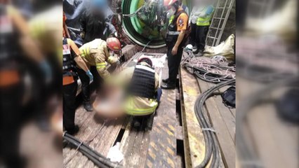 크레인에서 떨어진 철 구조물에 맞은 60대 노동자 숨져 / YTN