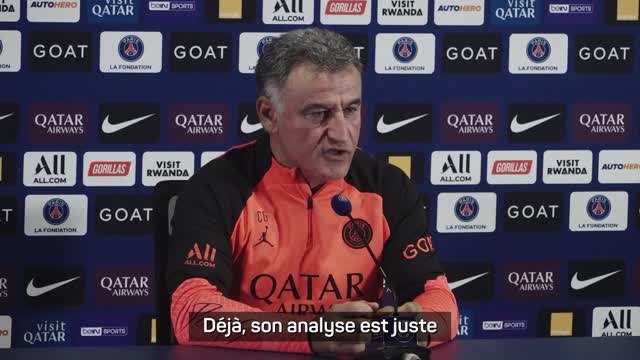 9e. j - Galtier sur le positionnement de Mbappé : C’est une réflexion juste de la part de Kylian